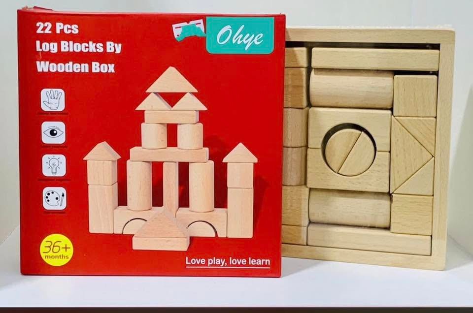 Wooden Building Blocks Set
